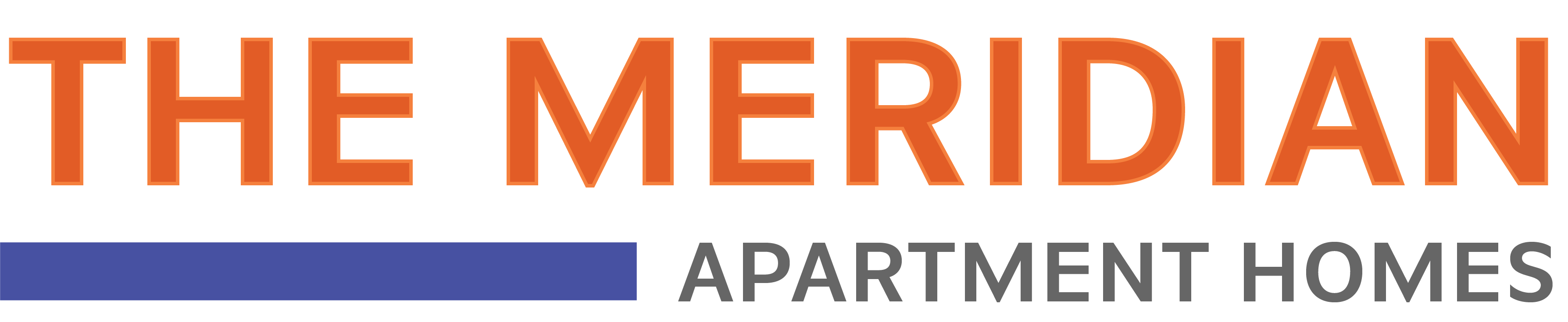 The Meridian apartment homes logo.